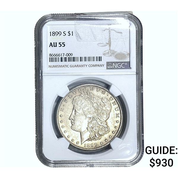 1899-S Morgan Silver Dollar NGC AU55