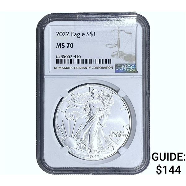 2022 Silver Eagle NGC MS70
