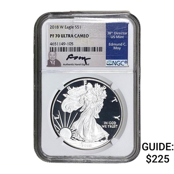 2018 Silver Eagle NGC PF70 Ultra Cameo