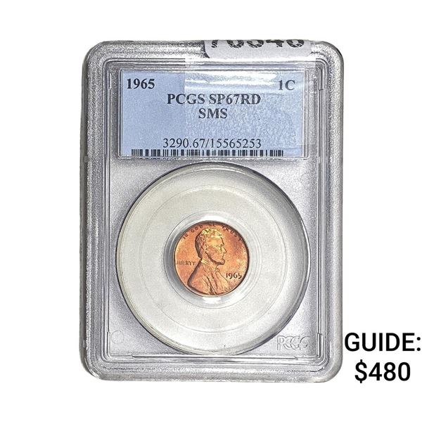 1965 Lincoln Memorial Cent PCGS SP67 RD