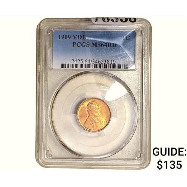 1909 Wheat Cent PCGS MS64 RD