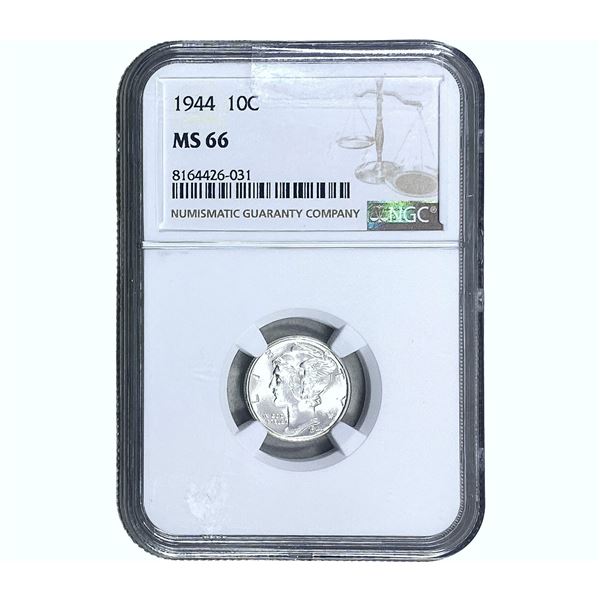 1944 Mercury Silver Dime NGC MS66