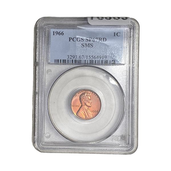 1966 Lincoln Memorial Cent PCGS SP67 RD