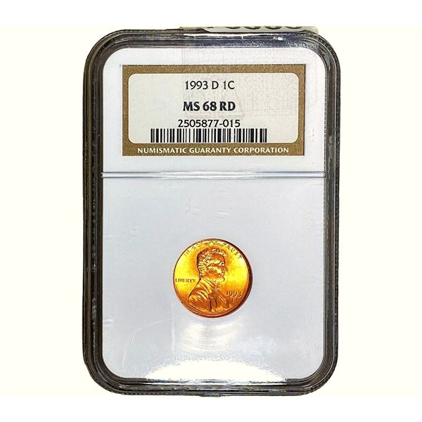 1993-D Wheat Cent NGC MS68