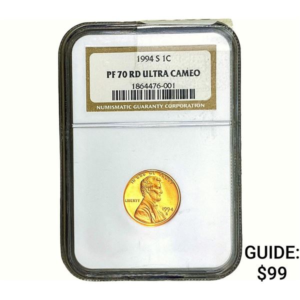 1994-S Lincoln Memorial Cent NGC PF70 RD Ultra Cameo