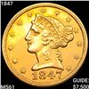 Image 1 : 1847 $5 Gold Half Eagle UNCIRCULATED