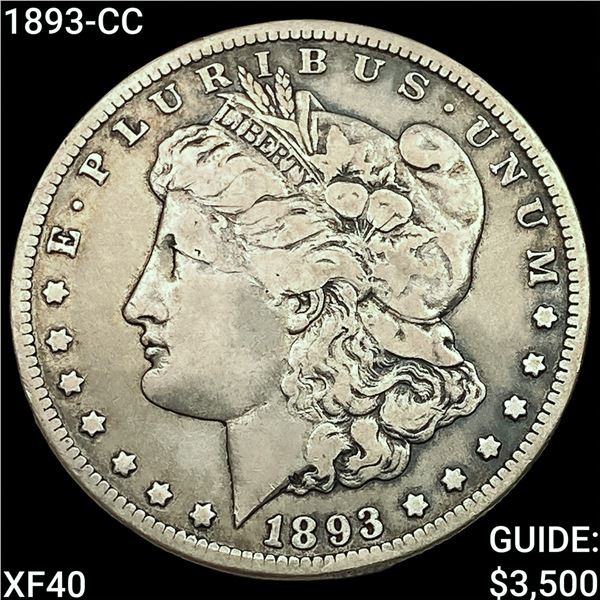 1893-CC Morgan Silver Dollar NEARLY UNCIRCULATED