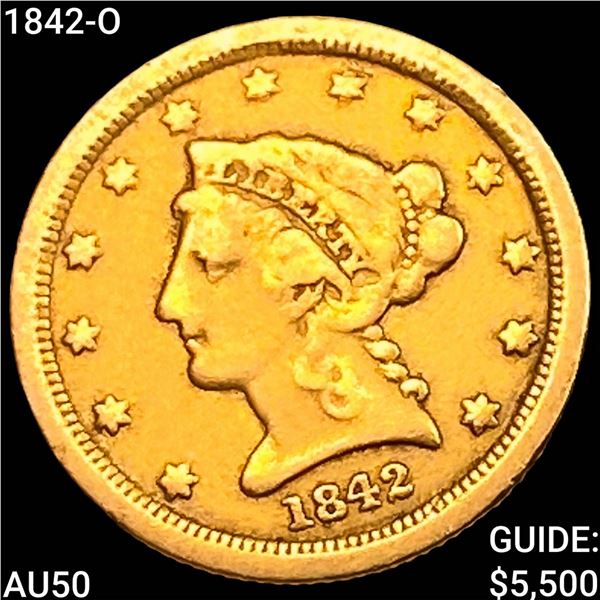 1842-O $2.50 Gold Quarter Eagle CLOSELY UNCIRCULATED