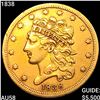 Image 1 : 1838 $5 Gold Half Eagle CHOICE AU