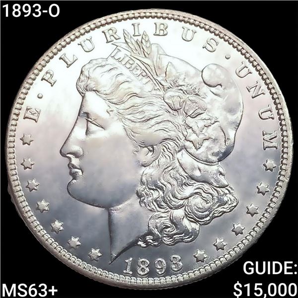 1893-O Morgan Silver Dollar CHOICE BU+