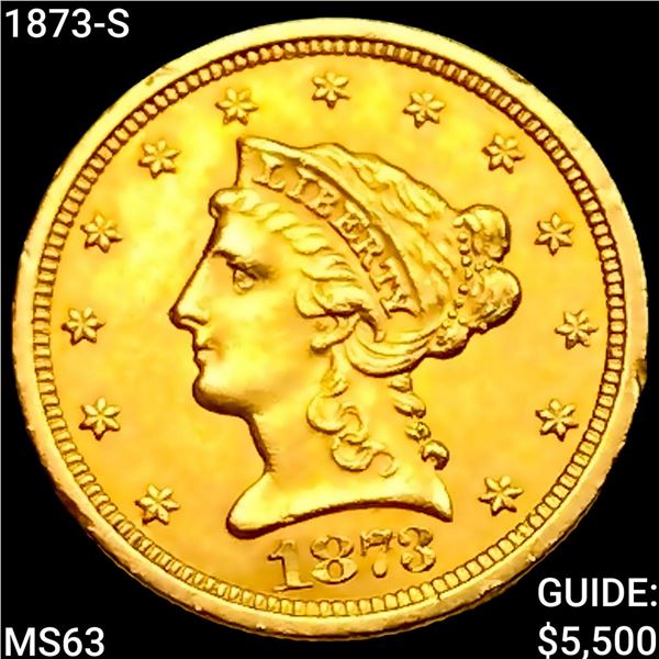 1873-S $2.50 Gold Quarter Eagle CHOICE BU