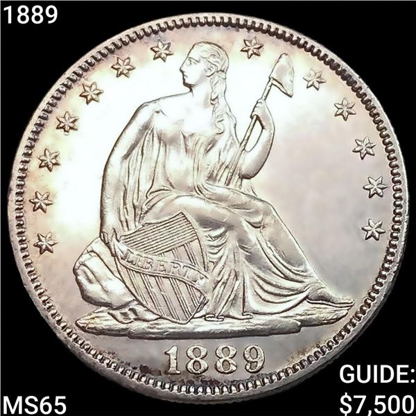 1889 Seated Liberty Half Dollar GEM BU