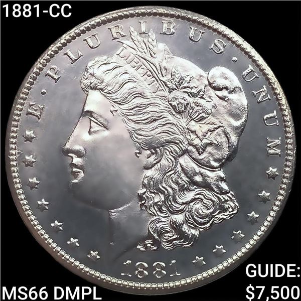 1881-CC Morgan Silver Dollar GEM BU DMPL