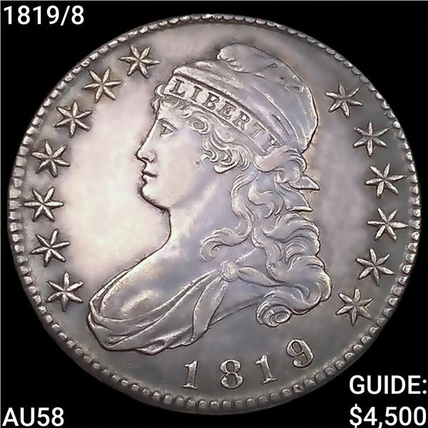 1819/8 Capped Bust Half Dollar CHOICE AU
