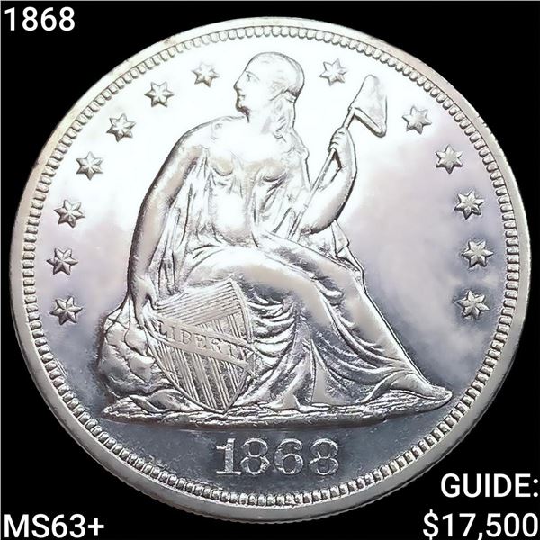 1868 Seated Liberty Dollar CHOICE BU+