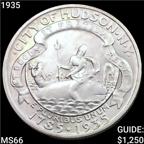 1935 Hudson Half Dollar GEM BU