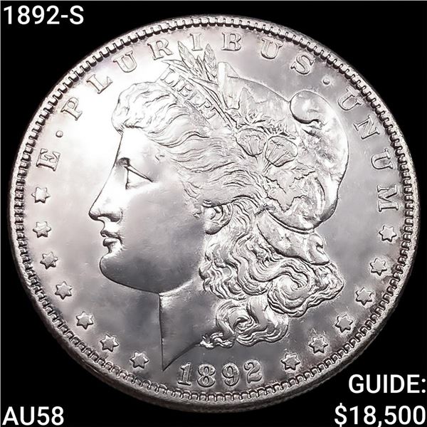 1892-S Morgan Silver Dollar CHOICE AU