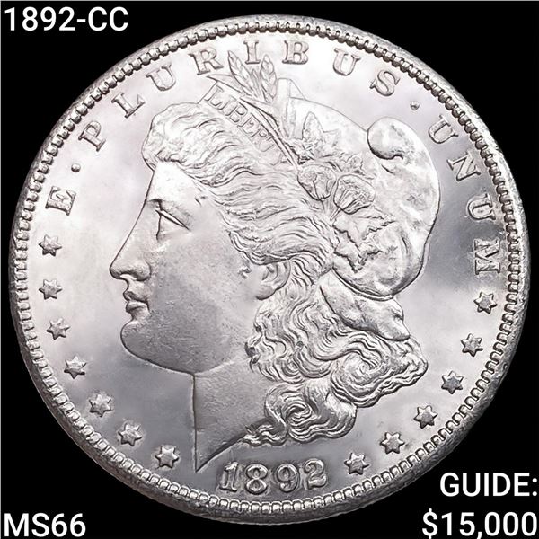 1892-CC Morgan Silver Dollar GEM BU