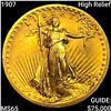 Image 1 : 1907 High Relief $20 Gold Double Eagle GEM BU