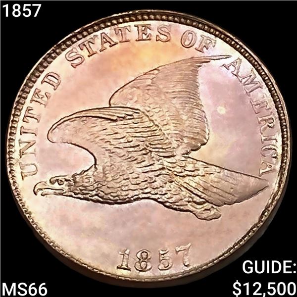 1857 Flying Eagle Cent GEM BU