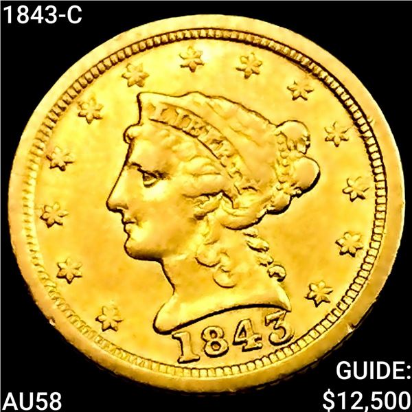 1843-C $2.50 Gold Quarter Eagle CHOICE AU