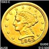 Image 1 : 1843-C $2.50 Gold Quarter Eagle CHOICE AU
