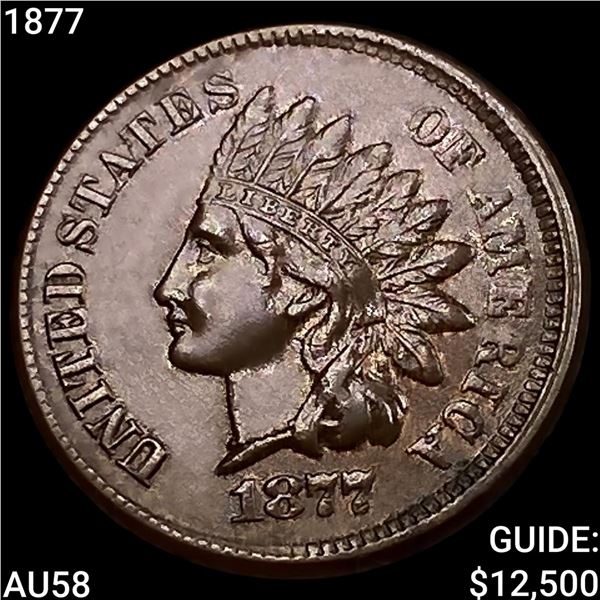 1877 Indian Head Cent CHOICE AU