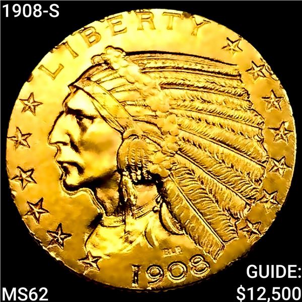 1908-S $5 Gold Half Eagle UNCIRCULATED