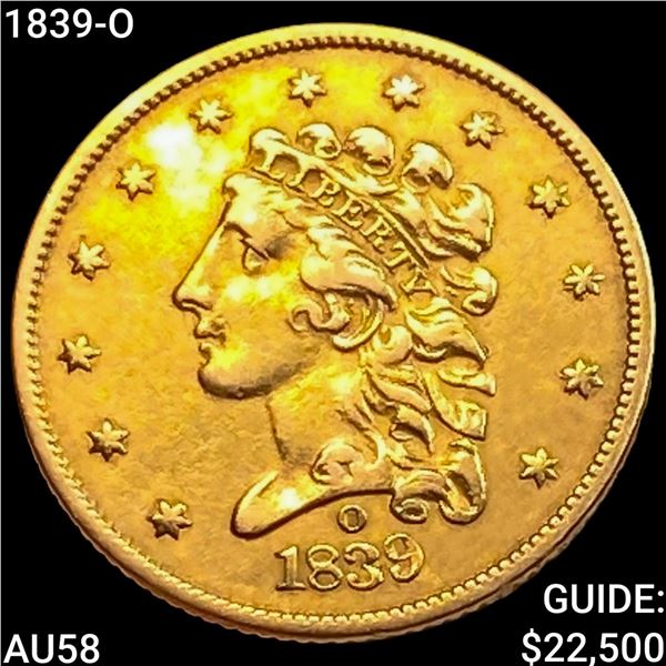 1839-O $2.50 Gold Quarter Eagle CHOICE AU