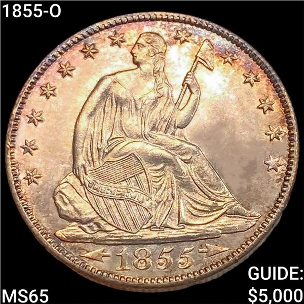 1855-O Seated Liberty Half Dollar GEM BU