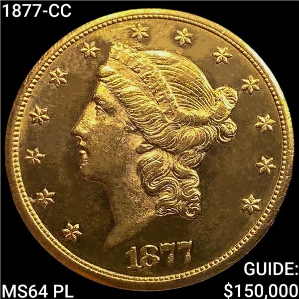 1877-CC $20 Gold Double Eagle CHOICE BU PL