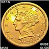Image 1 : 1867-S $2.50 Gold Quarter Eagle UNCIRCULATED