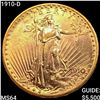 1910-D $20 Gold Double Eagle CHOICE BU