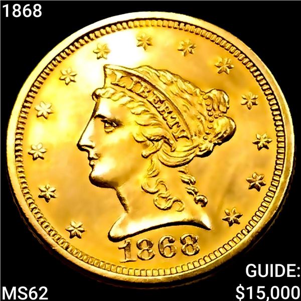 1868 $2.50 Gold Quarter Eagle UNCIRCULATED