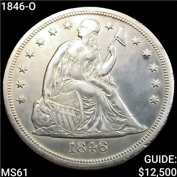 1846-O Seated Liberty Dollar UNCIRCULATED