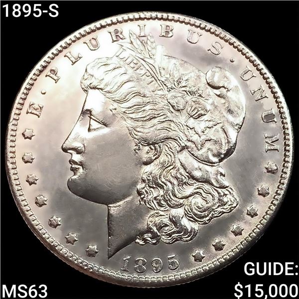 1895-S Morgan Silver Dollar CHOICE BU