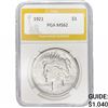Image 1 : 1921 Silver Peace Dollar PGA MS62