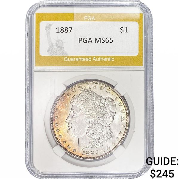 1887 Morgan Silver Dollar PGA MS65