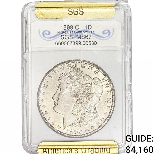 1899-O Morgan Silver Dollar SGS MS67