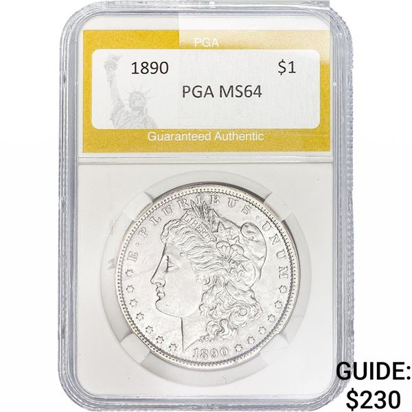 1890 Morgan Silver Dollar PGA MS64
