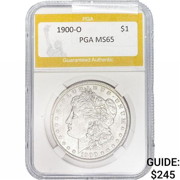 1900-O Morgan Silver Dollar PGA MS65