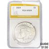 Image 1 : 1924 Silver Peace Dollar PGA MS64