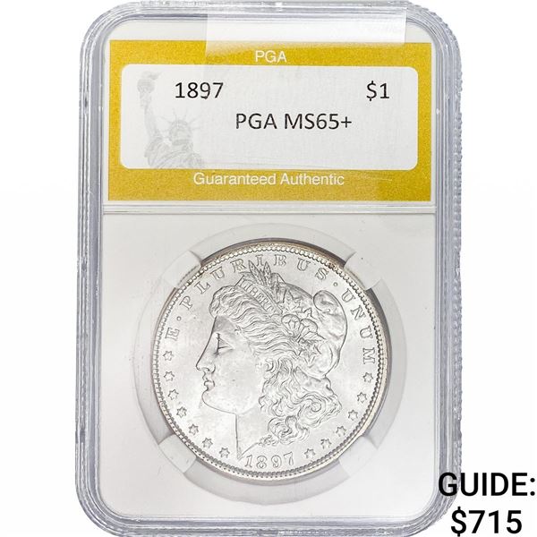 1897 Morgan Silver Dollar PGA MS65+