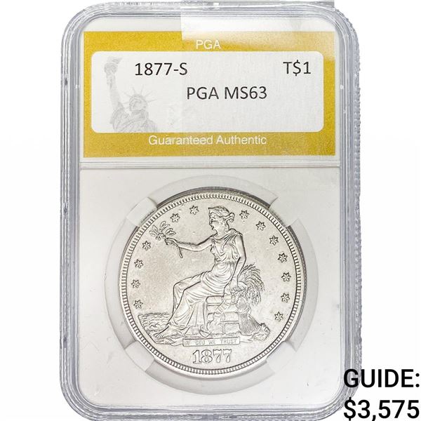 1877-S Silver Trade Dollar PGA MS63