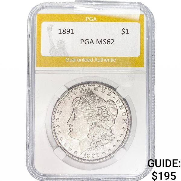 1891 Morgan Silver Dollar PGA MS62