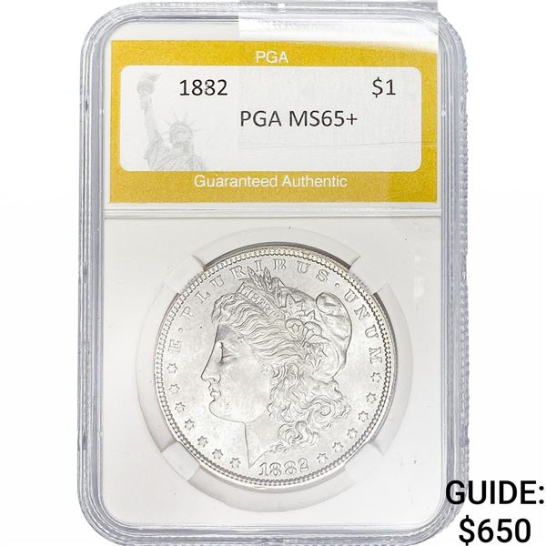 1882 Morgan Silver Dollar PGA MS65+