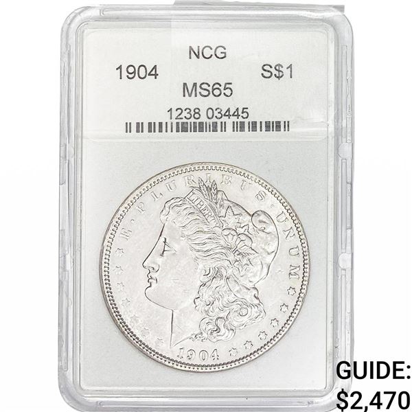 1904 Morgan Silver Dollar NCG MS65