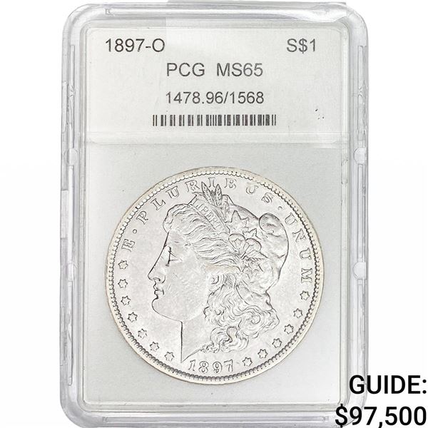 1897-O Morgan Silver Dollar NCG MS65