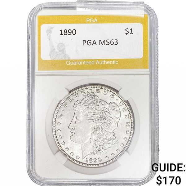1890 Morgan Silver Dollar PGA MS63