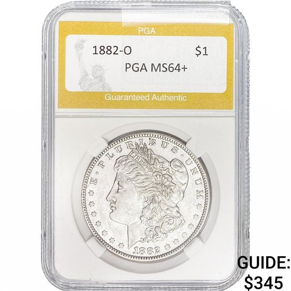 1882-O Morgan Silver Dollar PGA MS64+